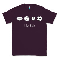 Plum Funny Sports Balls Gag Gift Classic Tee - lanVoArt