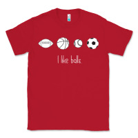 Red Funny Sports Balls Gag Gift Classic Tee - lanVoArt