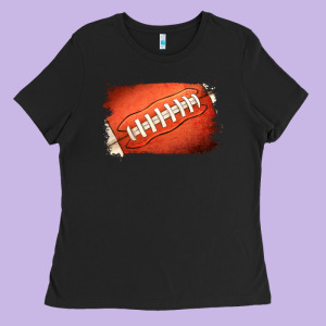 Football Brushstroke Ladies Tee Designed By Ranaportraitstore