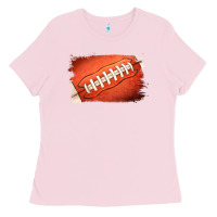 Bubblegum Pink Football Brushstroke Ladies Tee - RanaPortraitStore