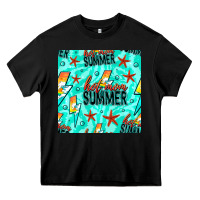 Black Hot Mom Summer Digital Paper Heavy Core Tee - BundleAndBundleShop