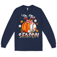 Navy its the season baseball Long Sleeve Tee - CowGirlArtShop