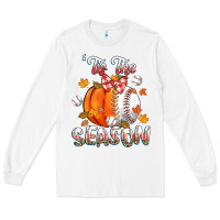 White its the season baseball Long Sleeve Tee - CowGirlArtShop