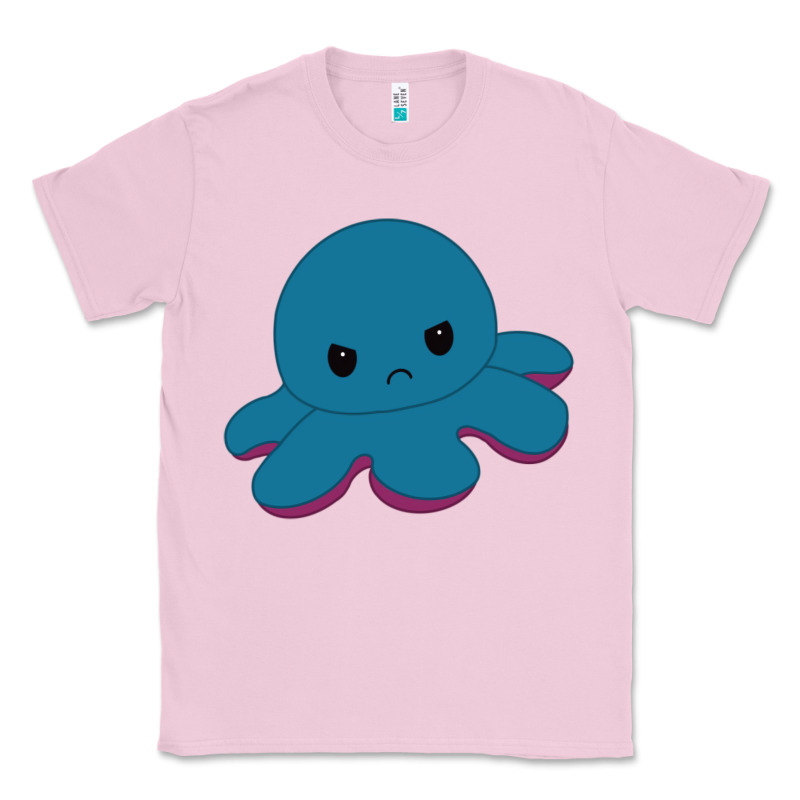 Angry Blue Moody Reversible Octopus Classic Tee by lanVoArt | Teevron