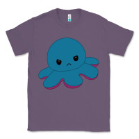 Lavender angry blue moody reversible octopus Classic Tee - lanVoArt