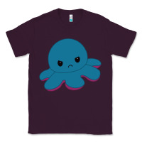 Plum angry blue moody reversible octopus Classic Tee - lanVoArt