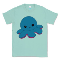 Seafoam angry blue moody reversible octopus Classic Tee - lanVoArt