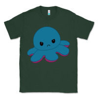 Sports Green angry blue moody reversible octopus Classic Tee - lanVoArt