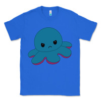 True Royal angry blue moody reversible octopus Classic Tee - lanVoArt