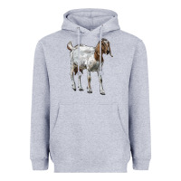 Heather Grey Boer Goat Heavyweight Hoodie - LillyAllenDesigns