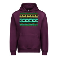 Mauve Wine turquoise aztec bullskull and horse Urban Hoodie - BarkalooDesign
