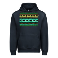 Navy turquoise aztec bullskull and horse Urban Hoodie - BarkalooDesign