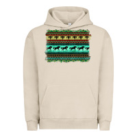 Pigment French Oak turquoise aztec bullskull and horse Urban Hoodie - BarkalooDesign