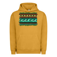 Pigment Peanut Butter turquoise aztec bullskull and horse Urban Hoodie - BarkalooDesign