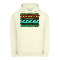 Pigment Pistachio turquoise aztec bullskull and horse Urban Hoodie - BarkalooDesign
