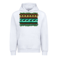 White turquoise aztec bullskull and horse Urban Hoodie - BarkalooDesign