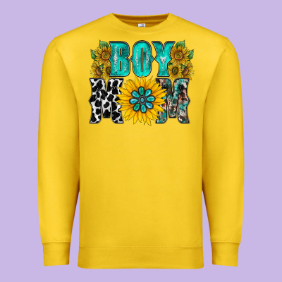 Boy Mom Premium Sweatshirt Designed By Racoondesign