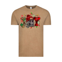Vintage Coffee Christmas Joy skeleton Vintage Tee - NancyCooperArtShop