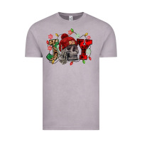 Vintage Zinc Christmas Joy skeleton Vintage Tee - NancyCooperArtShop