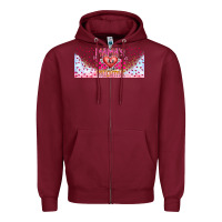 Burgundy Mama is Valentine 16oz Zipper Hoodie - CowhideDigitalArt
