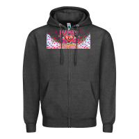 Charcoal Heather Mama is Valentine 16oz Zipper Hoodie - CowhideDigitalArt
