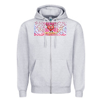 Heather Grey Mama is Valentine 16oz Zipper Hoodie - CowhideDigitalArt