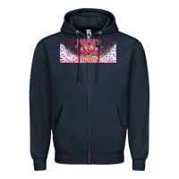 Navy Mama is Valentine 16oz Zipper Hoodie - CowhideDigitalArt