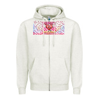 Oatmeal Heather Mama is Valentine 16oz Zipper Hoodie - CowhideDigitalArt