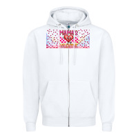 White Mama is Valentine 16oz Zipper Hoodie - CowhideDigitalArt