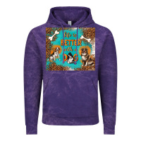 Cloud Purple life is better with a dog Vintage Hoodie - TumblerDesignByShophia