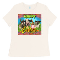 Bone Happy Easter Farm Animals 20oz skinny Ladies Tee - LillyAllenDesigns