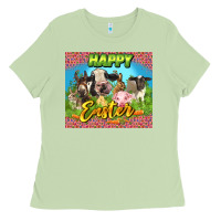 Matcha Happy Easter Farm Animals 20oz skinny Ladies Tee - LillyAllenDesigns