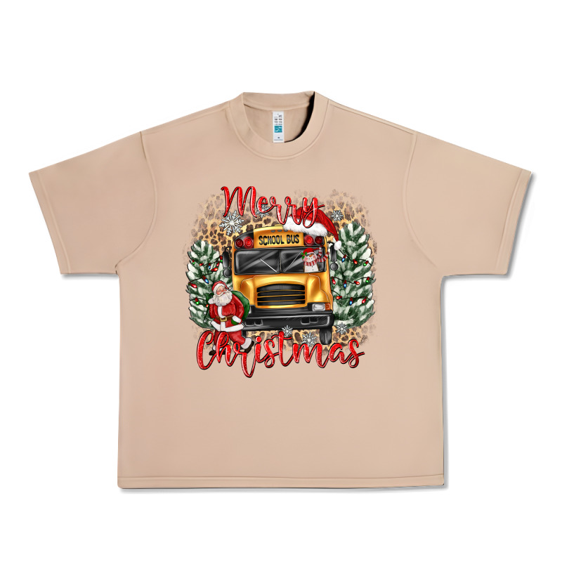 Merry Christmas School Bus Urban Heavy Tee by texasbilliewilder | Teevron