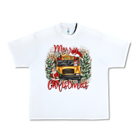 White merry christmas school bus Urban Heavy Tee - texasbilliewilder