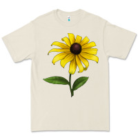 Bone Black Eyed Susan Flower Premium Tee - LillyAllenDesigns