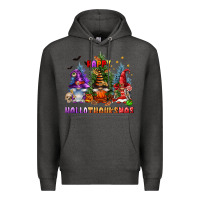 Charcoal Heather happy hallothanksmas Premium Hoodie - FaDigitalArtStudio