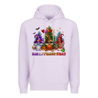 Lilac happy hallothanksmas Premium Hoodie - FaDigitalArtStudio