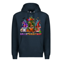 Navy happy hallothanksmas Premium Hoodie - FaDigitalArtStudio