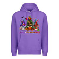 Purple happy hallothanksmas Premium Hoodie - FaDigitalArtStudio
