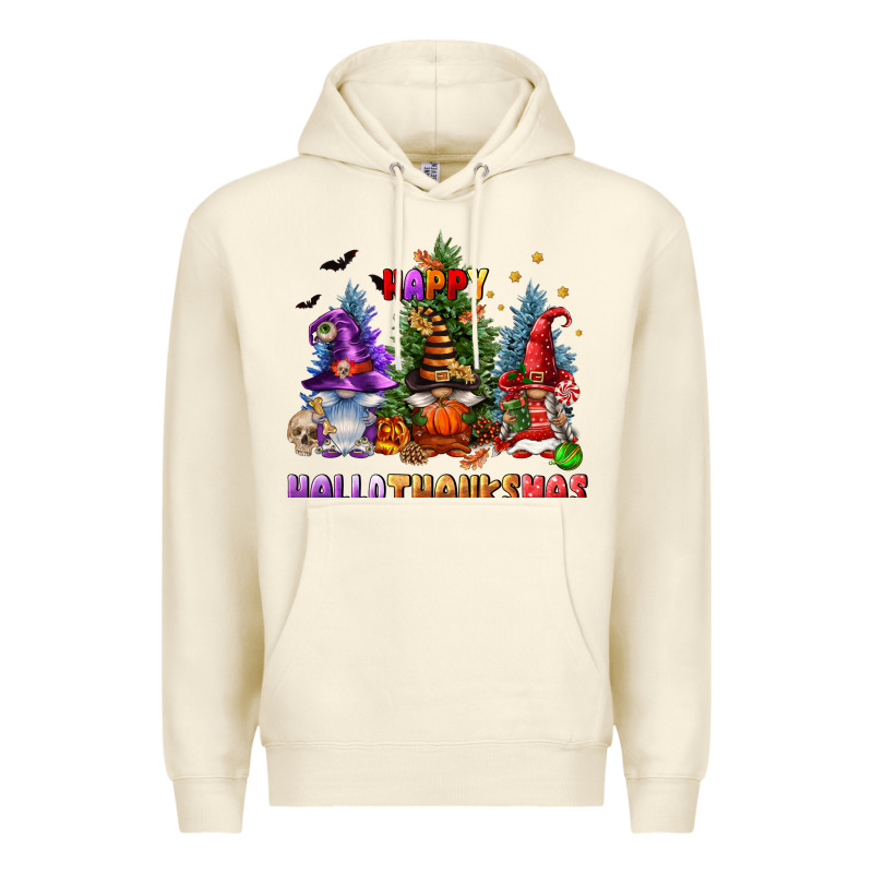 Happy Hallothanksmas Premium Hoodie by FaDigitalArtStudio | Teevron