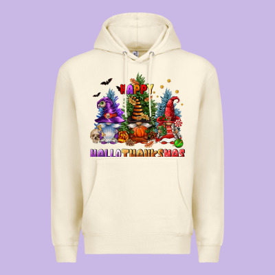 Happy Hallothanksmas Premium Hoodie Designed By Fadigitalartstudio