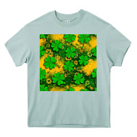 Arona St. Patricks clover pattern digital paper Heavy Core Tee - BundleAndBundleShop