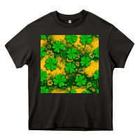 Asphalt St. Patricks clover pattern digital paper Heavy Core Tee - BundleAndBundleShop