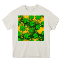 St. Patricks Clover Pattern Digital Paper Heavy Core Tee | Teevron