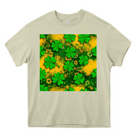 Mossy St. Patricks clover pattern digital paper Heavy Core Tee - BundleAndBundleShop