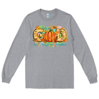 Heather Grey with god all things are possible Long Sleeve Tee - CowGirlArtShop