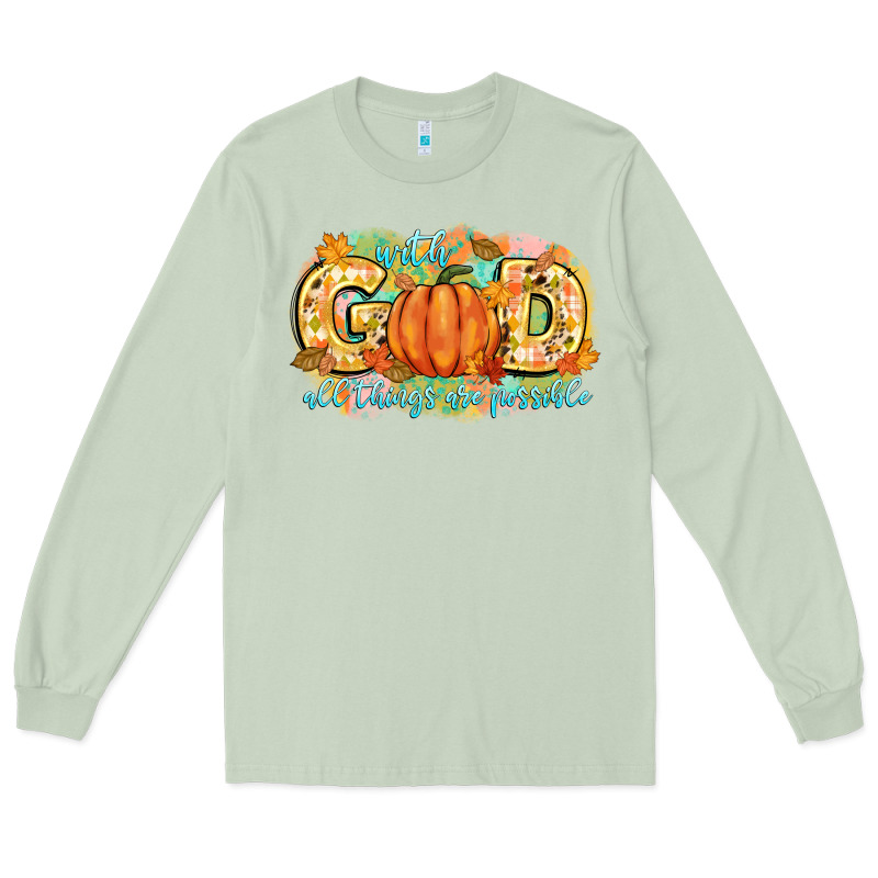 With God All Things Are Possible Long Sleeve Tee by CowGirlArtShop | Teevron