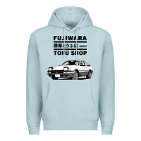 Blue Mist initial d fujiwara tofu shop ae86 manga Premium Hoodie - lanVoArt