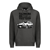 Charcoal Heather initial d fujiwara tofu shop ae86 manga Premium Hoodie - lanVoArt