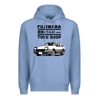 Colony Blue initial d fujiwara tofu shop ae86 manga Premium Hoodie - lanVoArt